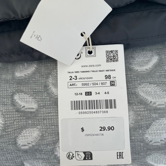 Zara  Vest Gray - 2-3 kids size - Picture 9 of 13